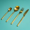 Geschirr Werns | 4Er Besteckset Golden Cutlery, Gold, Edelstahl 18/10, 25X17X3Cm