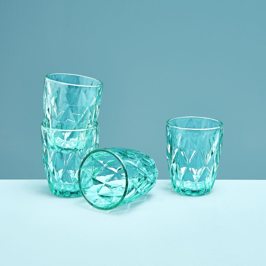 Geschirr Werns | 4Er-Set Wasserglas, Turkis, Glas, 8X10 Cm