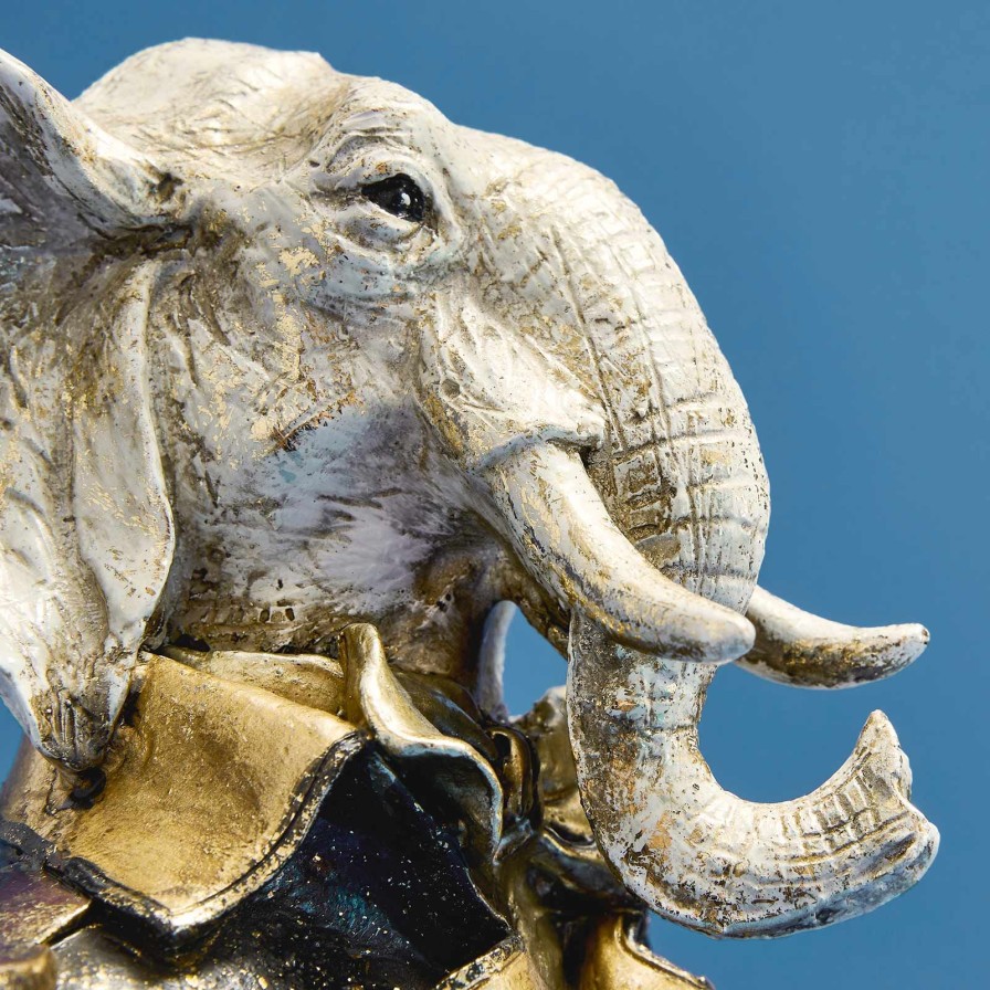 Accessoires Werns | Tierfigur / Tierbuste Elefant Captain Elephant, Polyresin, 14X10X22,5 Cm