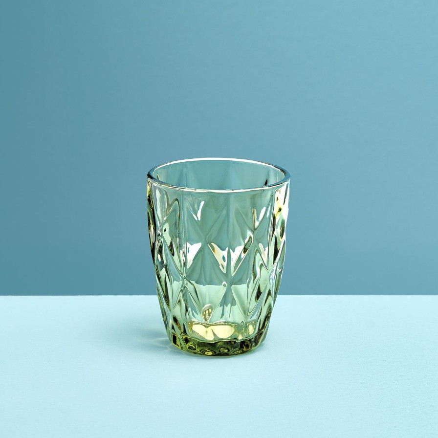 Geschirr Werns | 4Er-Set Wasserglas, Grun, Glas, 8X10 Cm