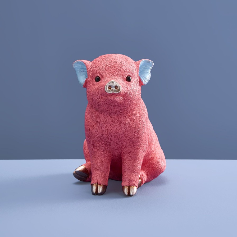 Accessoires Werns | Spardose Schwein Sparschwein, Pink, Polyresin, 18X11X18,5Cm