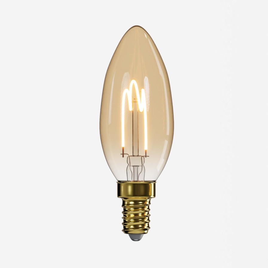 Tierleuchten Werns | Led Loop-Filament Gluhbirne, Kerzenform, Vintage Look, E14, 2,5 W, 220 V,3,5X9,5