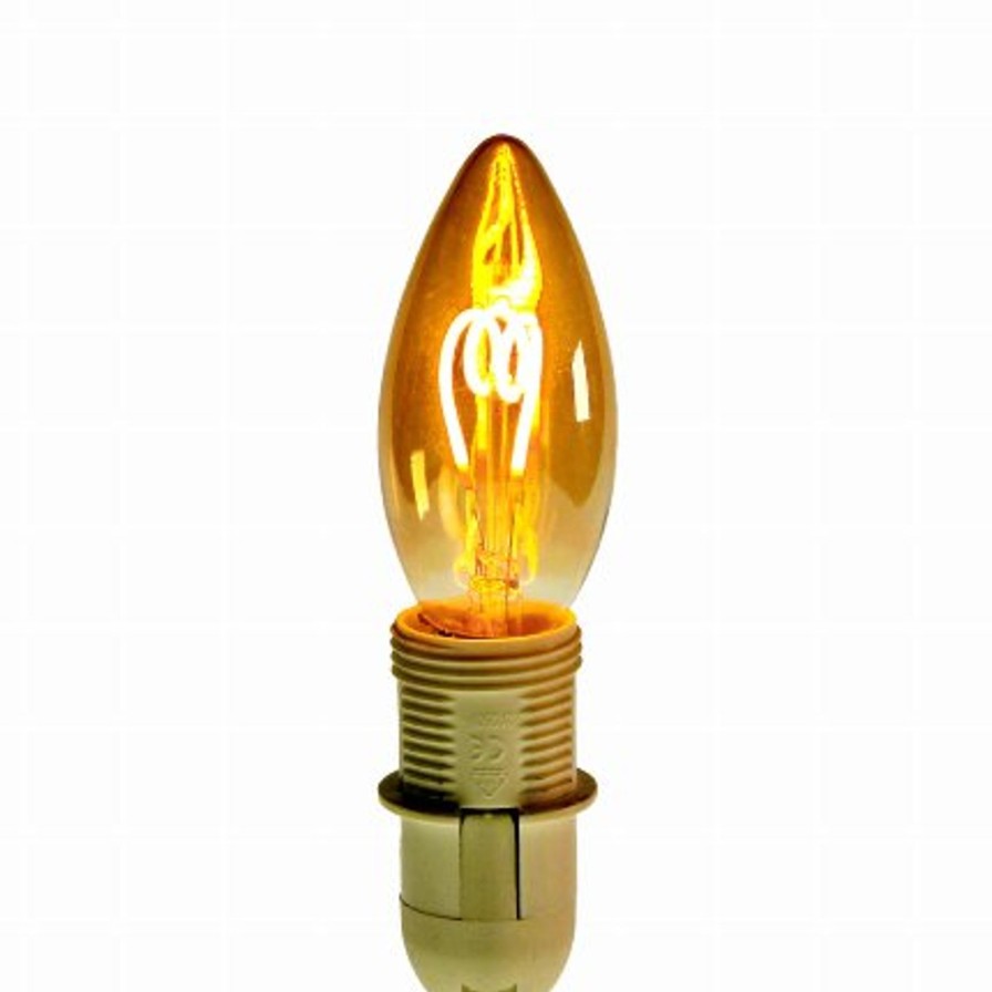 Tierleuchten Werns | Led Loop-Filament Gluhbirne, Kerzenform, Vintage Look, E14, 2,5 W, 220 V,3,5X9,5