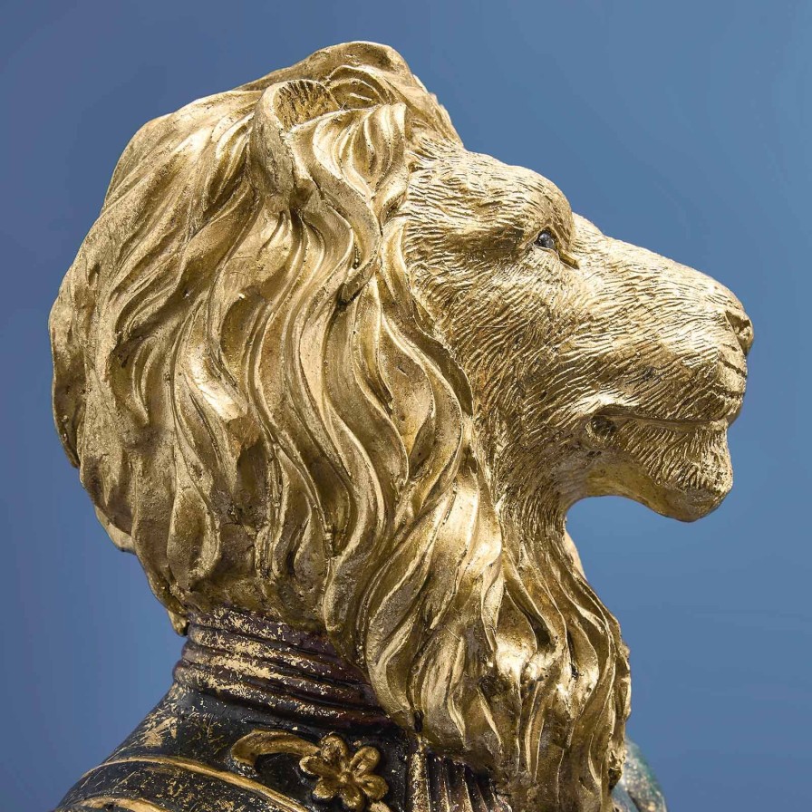 Accessoires Werns | Tierfigur / Tierbuste Lowe Major Lion, Polyresin, 20X14X31 Cm