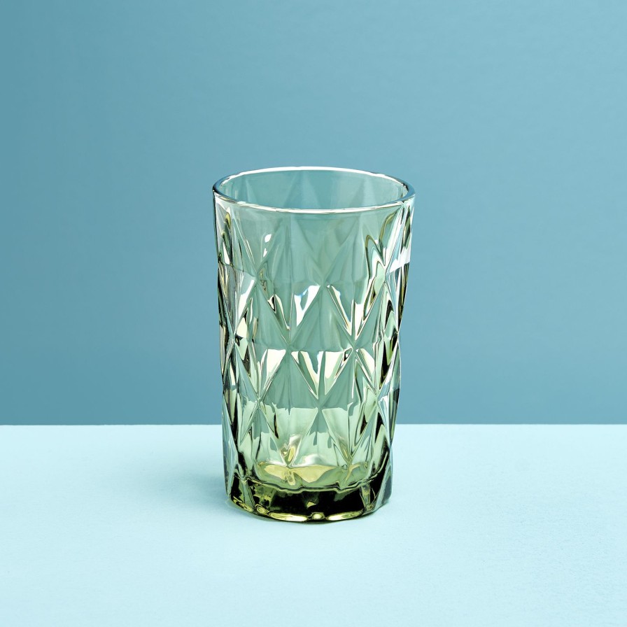 Geschirr Werns | 4Er-Set Longdrinkglas, Grun, Glas, 8X13 Cm