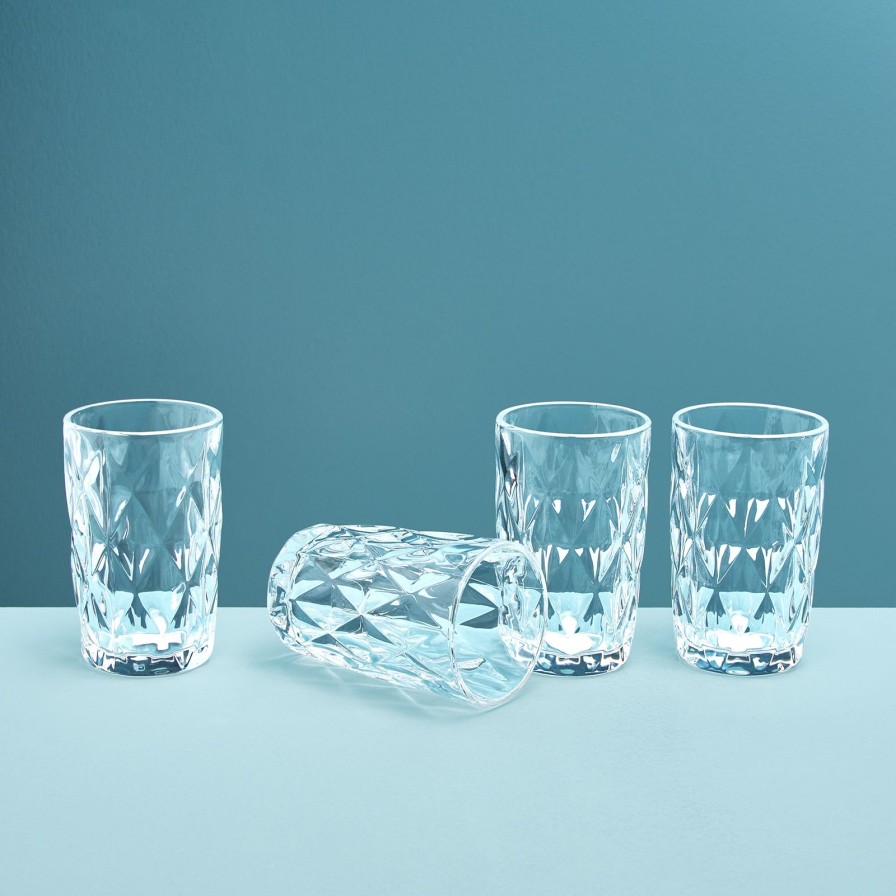 Geschirr Werns | 4Er-Set Longdrinkglas, Klar, Glas, 8X13 Cm