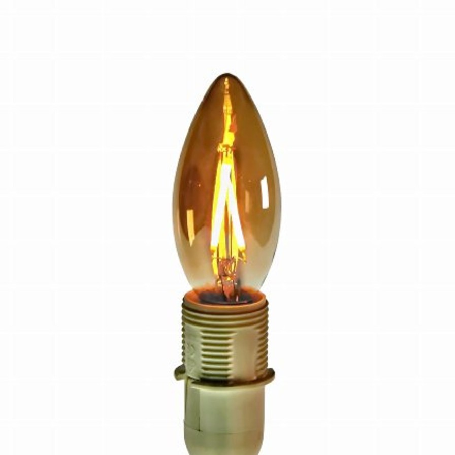 Tierleuchten Werns | Led Cross-Filament Gluhbirne, Kerzenform, Vintage Look, E14, 2 W, 220 V, 3,5X9,5