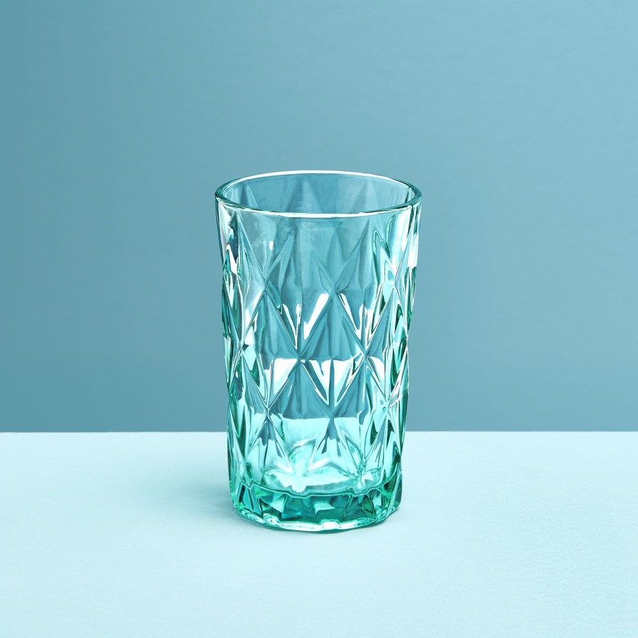 Geschirr Werns | 4Er-Set Longdrinkglas, Turkis,Glas, 8X13 Cm