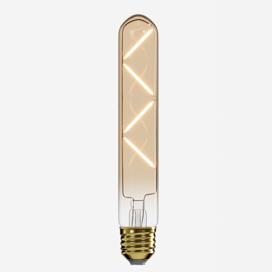 Tierleuchten Werns | Led Gluhbirne Tube, Vintage Look, Rohrenform, E27, 4 W, 220 V, 3X18,5 Cm 2200 K, Dimmbar