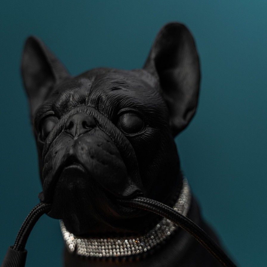 Tierleuchten Werns | Tischleuchte Hund Francis, Schwarz, Polyresin, 25X15X29 Cm, E14